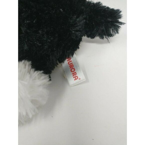 Christmas Puppy Stuffed Toy Black and White Dog - Picture 5 of 5